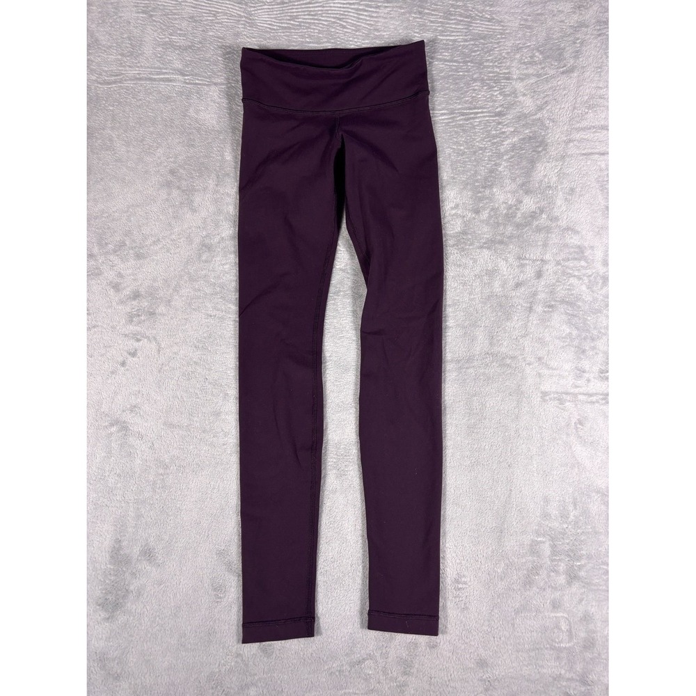 Lululemon Leggings Wunder Under Tight Womens Size 4 Purple Elastic Waist Stretch